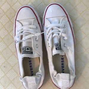 Converse white elastic back 8 1/2 only wore once